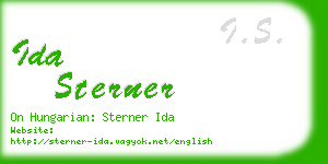 ida sterner business card